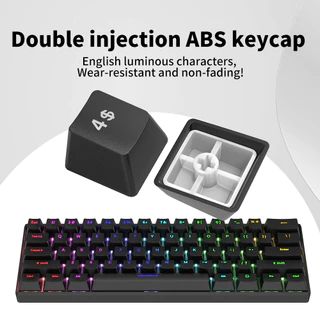 【สินค้าจุด】คีย์บอร์ดเกมมิ่ง 61 ปุ่ม มีสาย ไฟ RGB ดีไซน์ตามหลักสรีรศาสตร์ กะทัดรัด พกพาสะดวก ขนาด 60%
