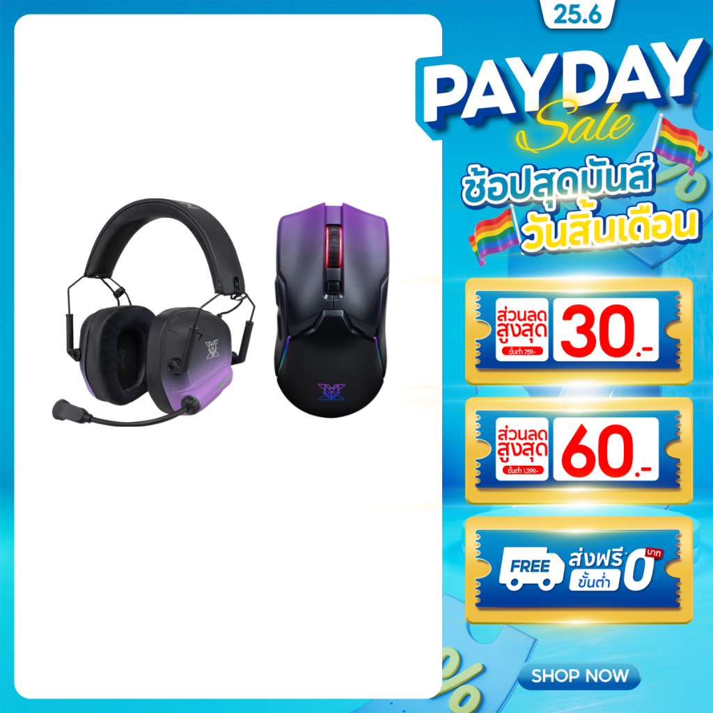 NUBWO Gaming set X58 PRO + X903 เมาส์เกมมิ่งและ หูฟังเกมมิ่ง ระบบเสียงคมชัด ใช้งานง่าย