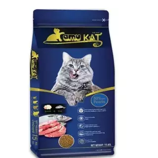 (15 กก.)อาหารแมวคามุแคท(Kamu Kat) รสแกะ&ปลา ขนาด 15 กิโลกรัม