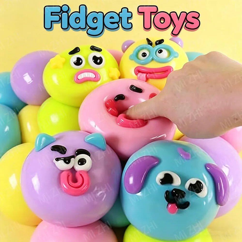 Squishy Curiosities สุนัข Face Swap Squishy ของเล่นนุ่ม Moldable น่ารักช้า Rise Squeeze ของเล่นผ่อนคลาย Sensory