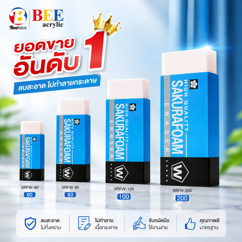 ยางลบโฟม SAKURA Foam Eraser
