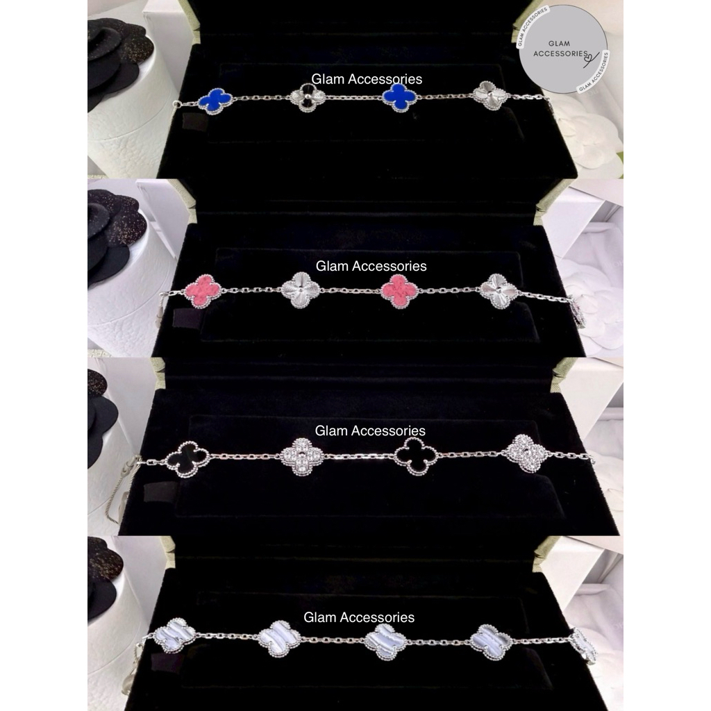 กำไลข้อมือ สร้อยข้อมือใบโคลเวอร์ Van18k 1:1 งานคุณภาพ High Quality