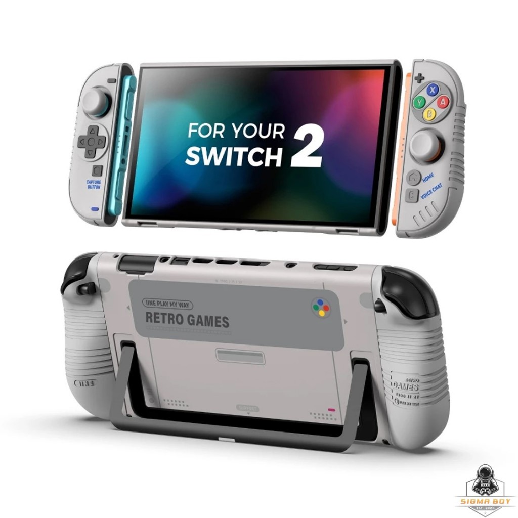 IINE เคสป้องกันย้อนยุค Dockable Hard Shell Grip Cover for NINTENDO SWITCH 2 L1289