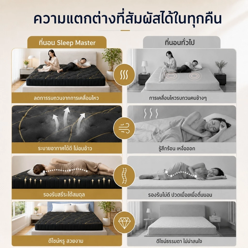 Sleep Master ที่นอนสปริงผสมยางพารา หนา 8 นิ้ว thumbnail 6