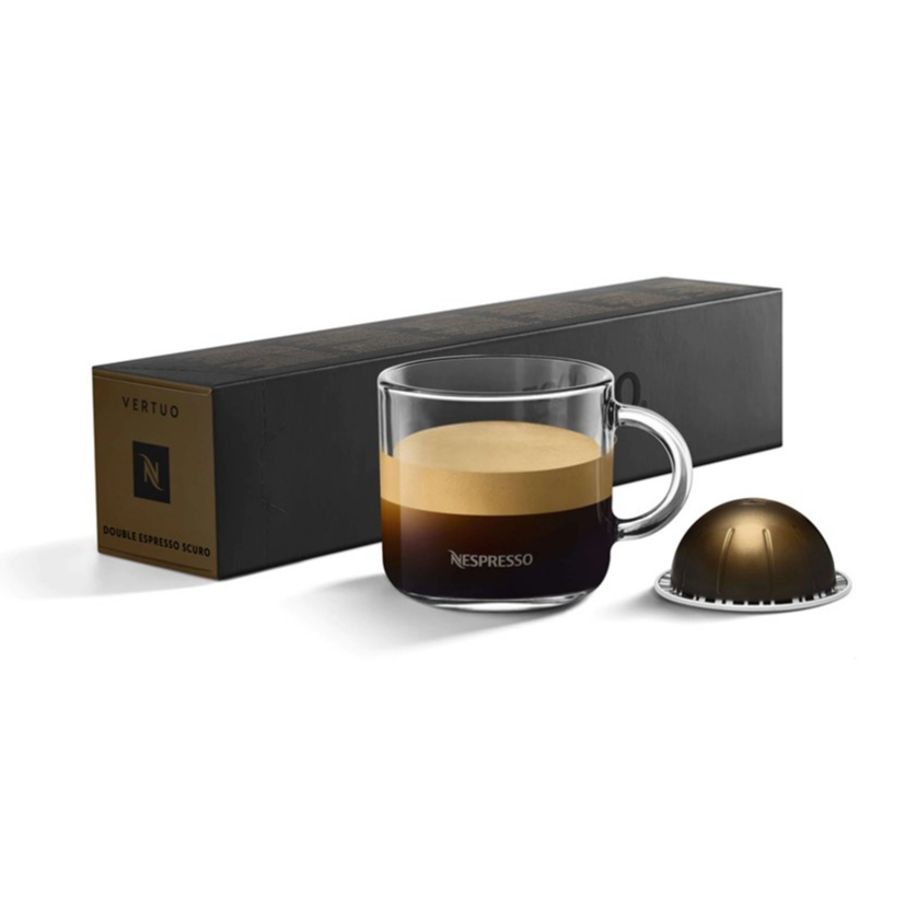 NESPRESSO Vertuo Double Espresso SCURO Coffee 10 Capsule เนสเพรสโซ เวอทัว ซัวโร กาแฟคั่วบด แคปซูล