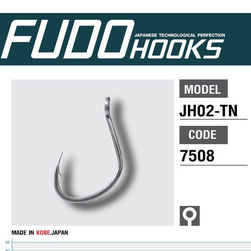 ตัวเบ็ดจิ๊ก Fudo ฟูโด้  fudohooks JH02-TN (ตูดห่วง) มีเบอร์ 1,1/0,2/O,3/O,4/O,5/0
