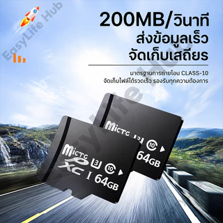 การ์ดหน่วยความจำ Memory Card Micro SD card ความเร็วสูง 32-512GB สำหรับมือถือ Android & กล้อง รองรับวิดีโอ 4K Class 10