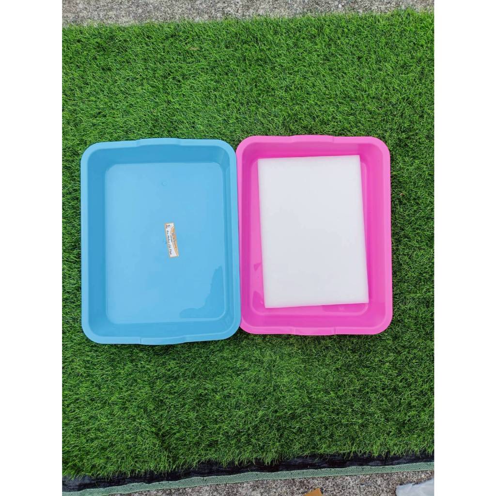ถาดสี่เหลี่ยมทรงลึกW ถาดพลาสติกขนาดใหญ่ขนาด ก32 xย41 xส 6CM สำหรับเพาะเมล็ด ปลูกผักไฮโดรโปรนิกส์