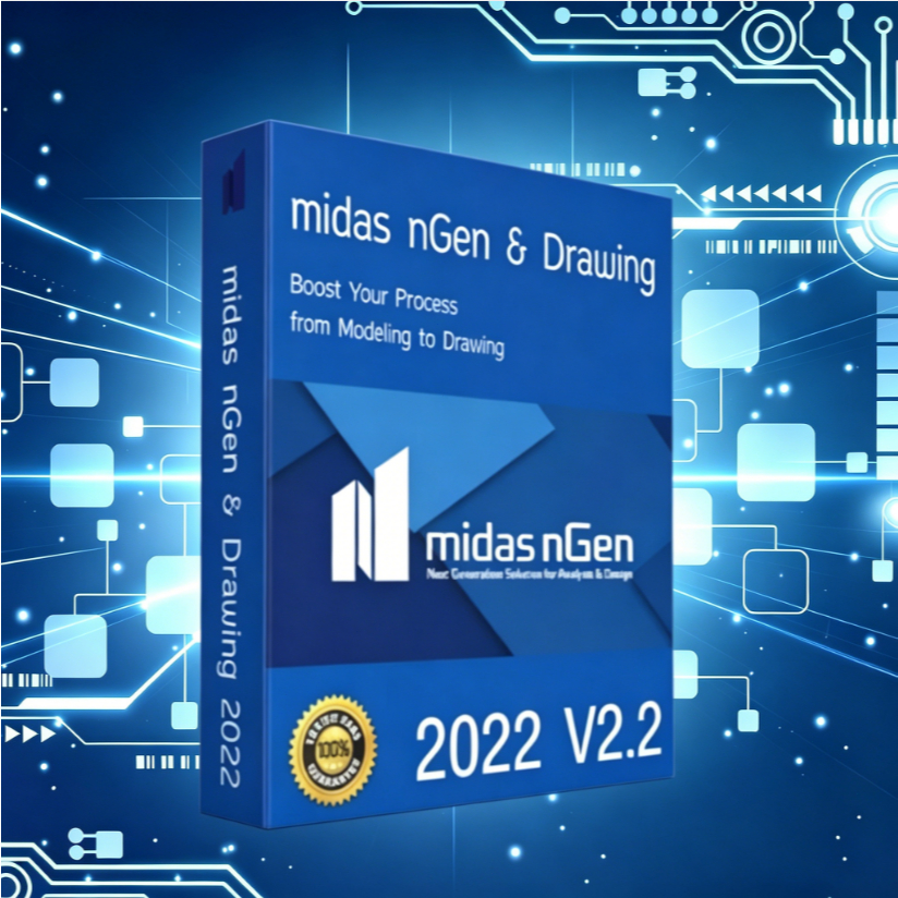 MIDAS nGen 2022 v2.2 โปรแกรมวิเคราะห์และออกแบบโครงสร้าง 3 มิติ ของ Windows x64
