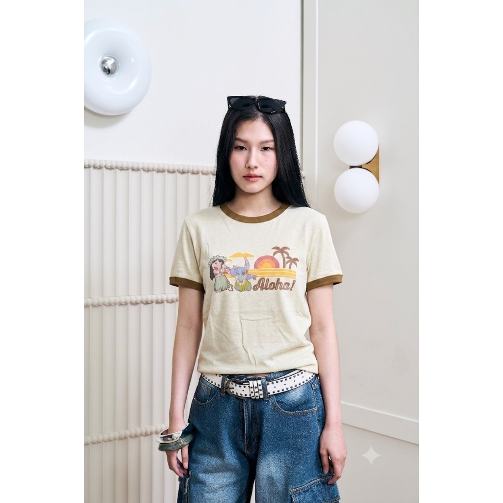Niyom Jeans تيشيرت Stitch مطبوع — صورة 6