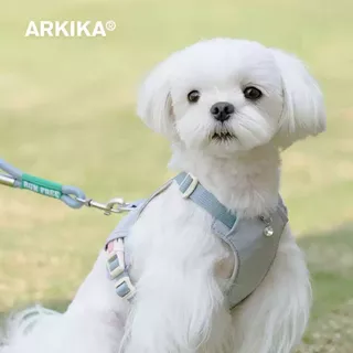 ARKIKA สายรัดอกพร้อมสายจูง สุนัข แมว สวมใส่สบาย ดีไซน์แบบเสื้อVest Harness สายจูงสุนัข สายรัดอกสุนัข