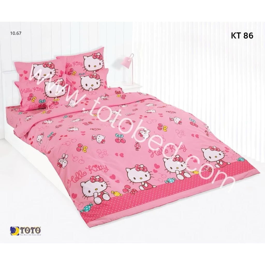 ชุดเครื่องนอน TOTO ผ้านวมพร้อมผ้าปู 5/6 ฟุต ลาย My Melody MM44 Kitty KT86 Doraemon DM88 160 PM34 TS thumbnail 6