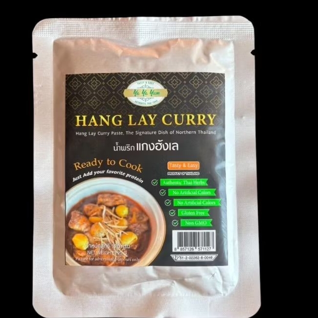 แกงฮังเล YAYAYUM | พริกแกงฮังเลเหนือแท้ สูตรดั้งเดิม หอมเครื่องเทศ อร่อย เข้มข้น 120กรัม