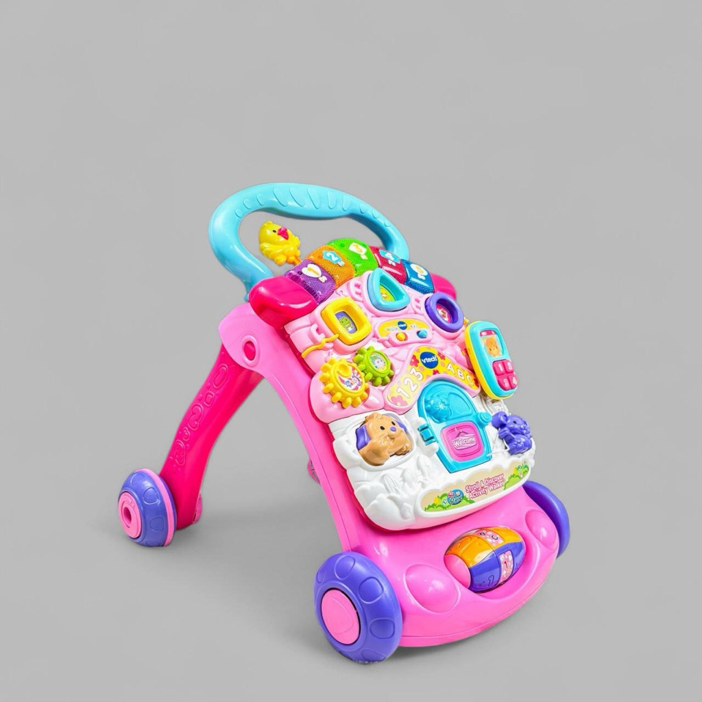 รถหัดเดิน VTech Stroll & Discover Activity Walker ของเล่นเสริมพัฒนาการพร้อมปุ่มเปียโนไฟส่องสว่างและโ
