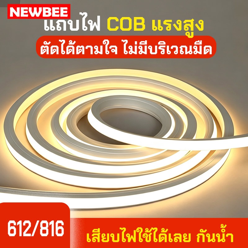 ไฟแถบนีออน ไฟเส้น LED Neon Flex 612/816 ตัดได้ เสียบไฟใช้ได้เลย กันน้ำ IP65 ประดับตกแต่ง