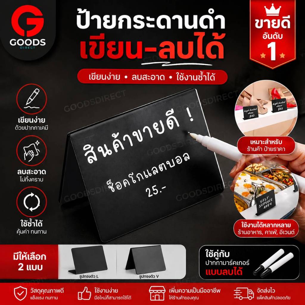 ป้ายราคา กระดานข้อความ  เขียนซ้ำได้ ลบได้ ป้ายพลาสติก ปากกามาร์คเกอร์