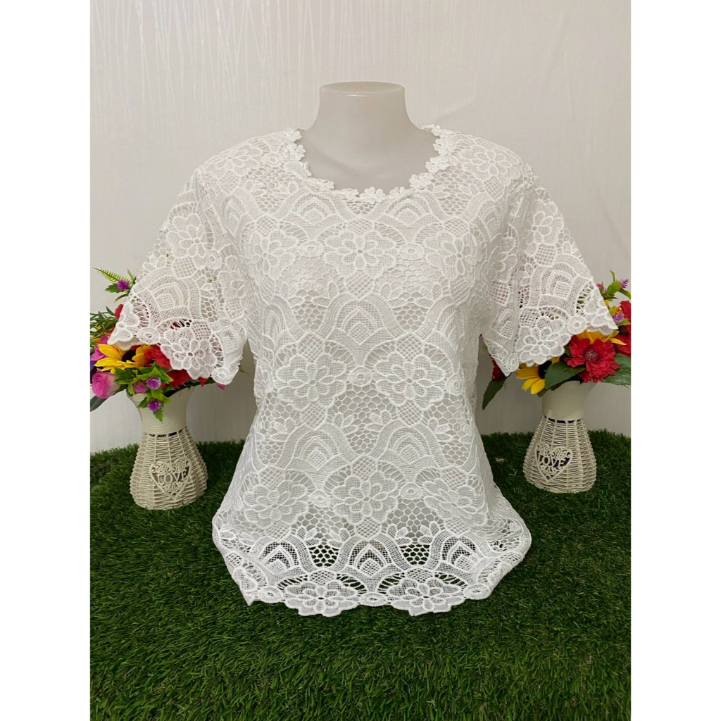 ิืเสื้อลูกไม้ อก40-42 #เสื้อลูกไม้สาวอวบ#ลายดอก#รุ่น4213