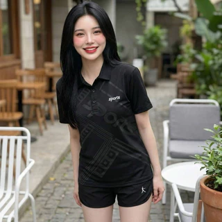 เสื้อโปโล Sport Polo ใส่ได้ชายหญิง ทรงสปอร์ต ลายกราฟิกสวย ใส่ทำงาน ใส่เที่ยว ใส่สบาย