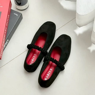 Rarin รุ่น ( Mabel ) ไซส์ 36-41 รองเท้าMary Jane Suede **เท้าอวบ เท้ากว้างเพิ่ม 1 ไซส์**