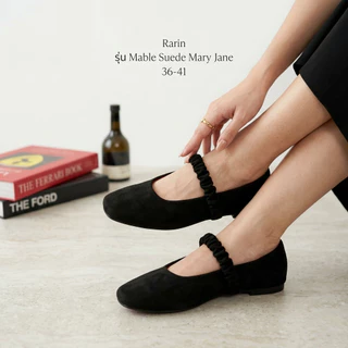 Rarin รุ่น ( Mabel ) ไซส์ 36-41 รองเท้าMary Jane Suede **เท้าอวบ เท้ากว้างเพิ่ม 1 ไซส์**