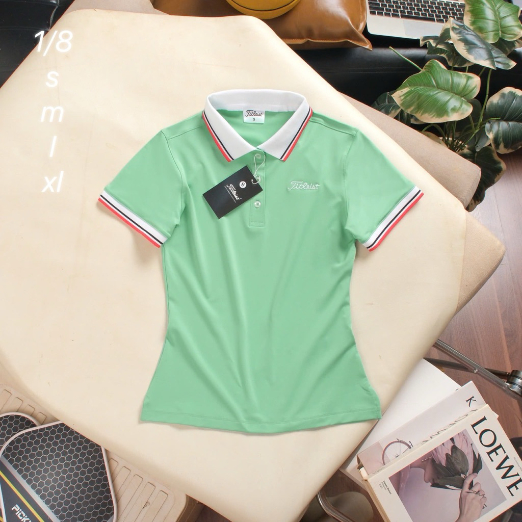 พร้อมส่ง! เสื้อตีกอล์ฟผู้หญิง เสื้อแขนสั้นเข้ารูป มีครบไซส์ผ้านิ่มใส่สบายใส่ออกกำลังกาย ระบายความร้อนได้ดี