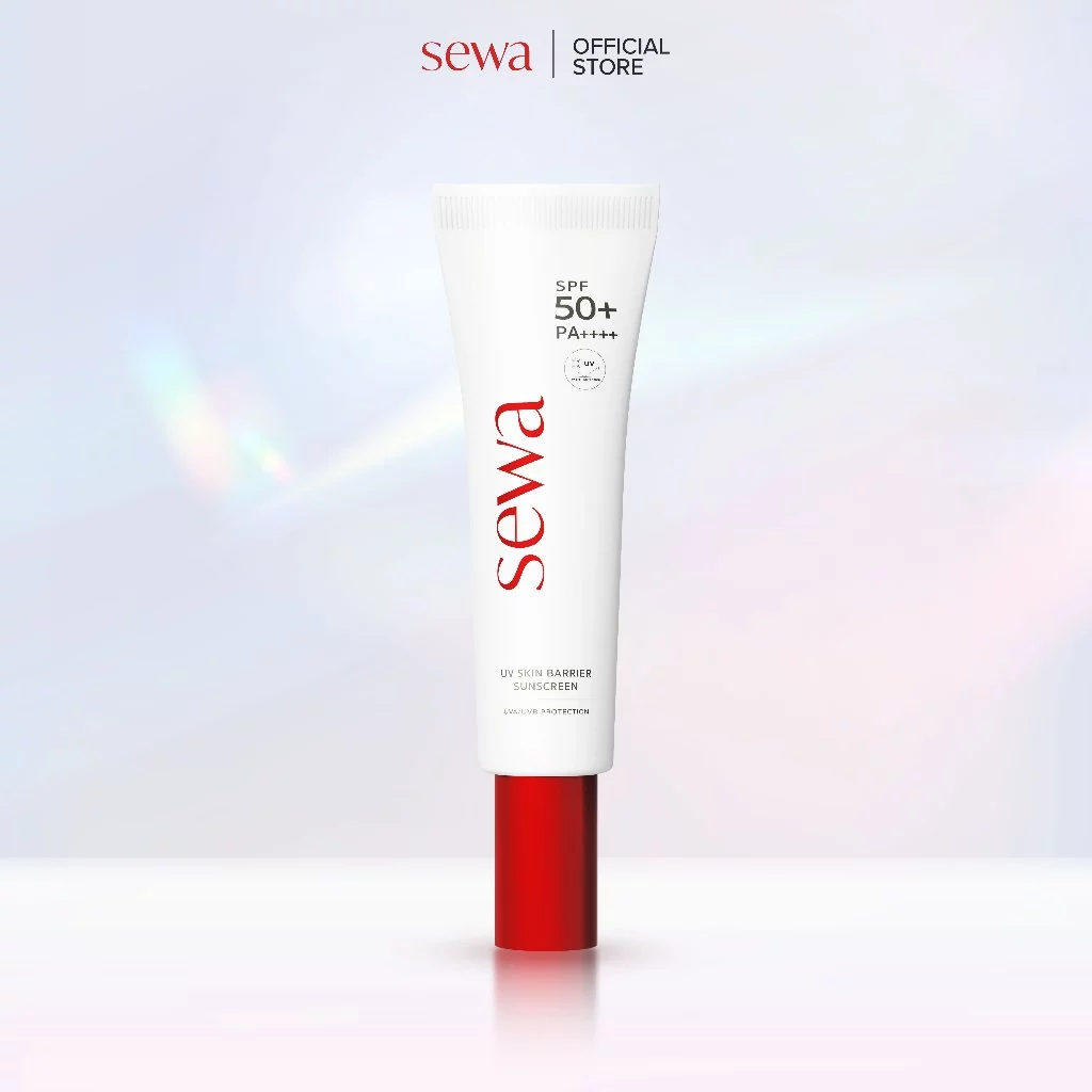 [ครีมกันแดด] SEWA UV Skin Barrier Sunscreen SPF50+PA++++ บำรุงผิวหน้า บางเบา คุมมัน กันสิว ผิวแพ้ง่าย 15 ML