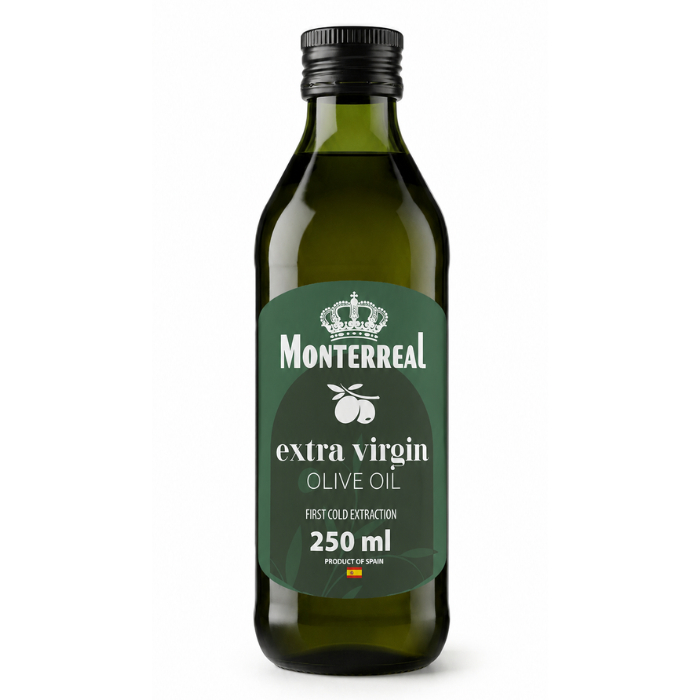 น้ำมันมะกอกบริสุทธิ์ จากสเปน 250 มล. แบรนด์มอนเทอร์เรียล - Extra Virgin Olive Oil from Spain 250ml Monterreal brand