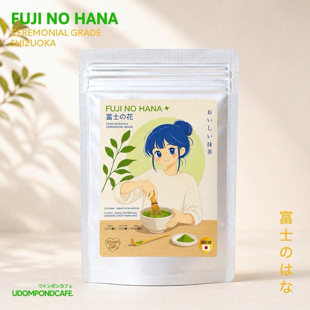 มัทฉะ FUJI NO HANA เกรดพิธีการจากเมืองชิซึโอกะ Shizuoka Matcha