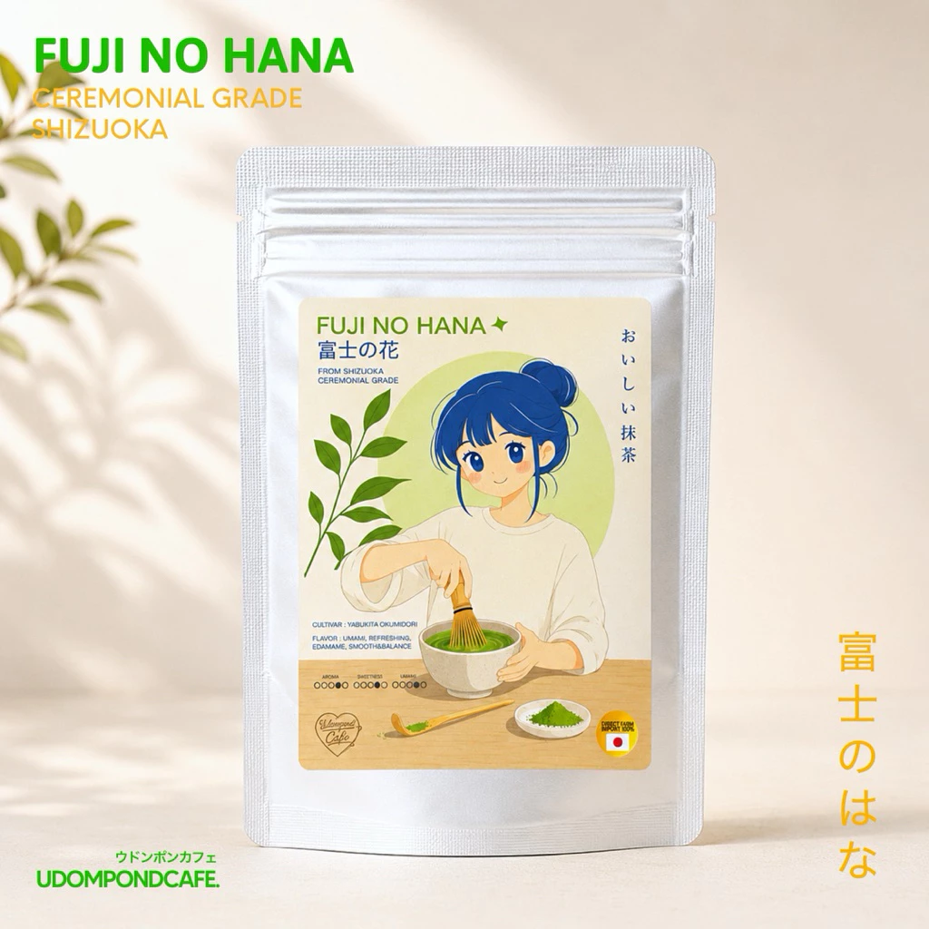 มัทฉะ FUJI NO HANA เกรดพิธีการจากเมืองชิซึโอกะ Shizuoka Matcha