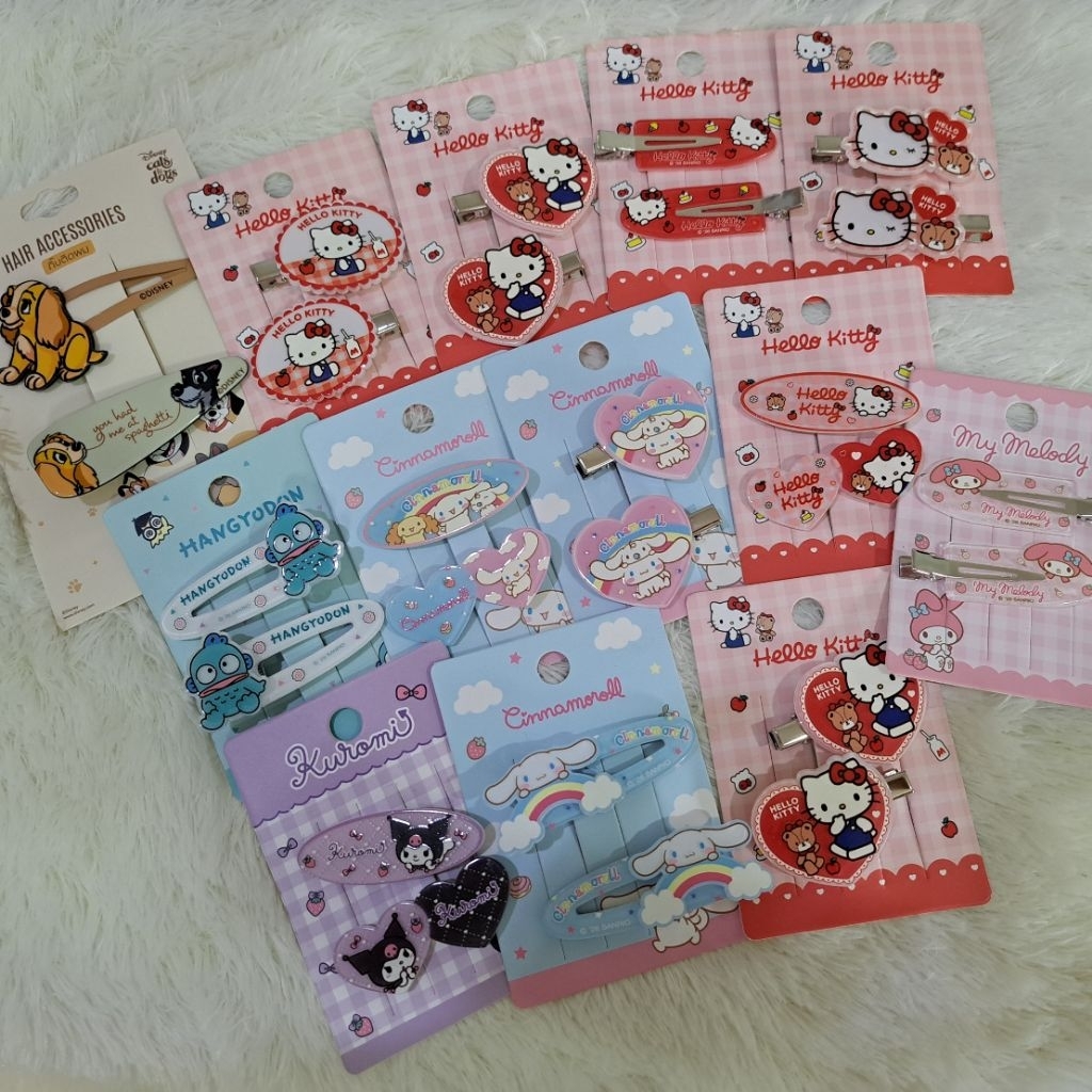 กิ๊บ 2 ชิ้น ลายการ์ตูน Disney & Sario ลิขสิทธิ์แท้