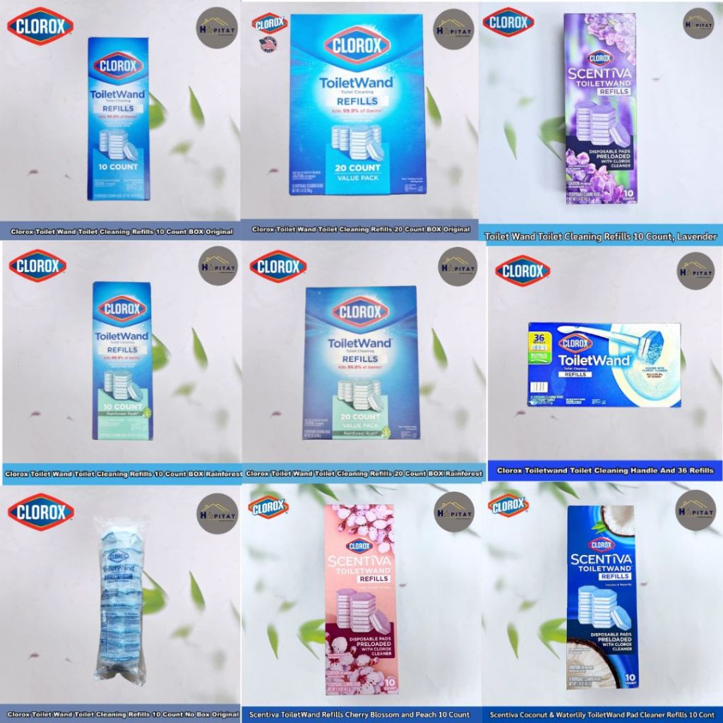 CLOROX® Toilet Wand Toilet Cleaning Refills หัวแปรงฟองน้ำขัดห้องน้ำ ผสมน้ำยาพร้อมใช้