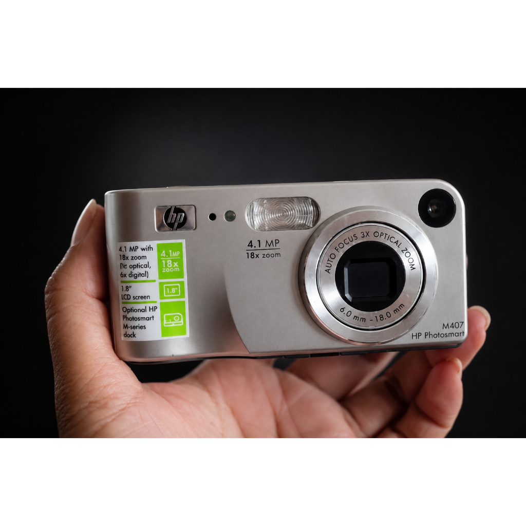 (ทักก่อน) กล้องดิจิตอล HP photosmart m407  4.1mp งานแรร์ ยุค y2k