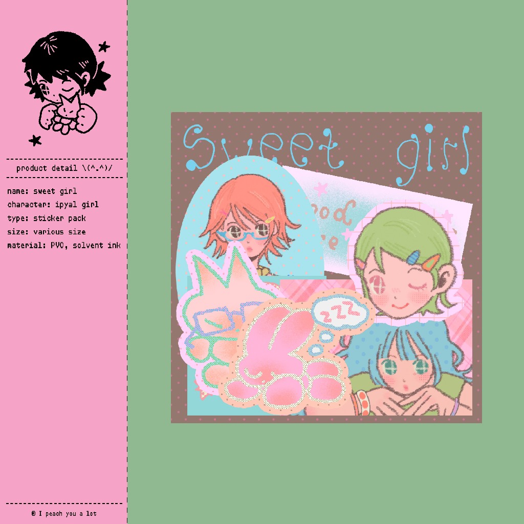 sweet girl / sticker pack / สติกเกอร์แพ็ค