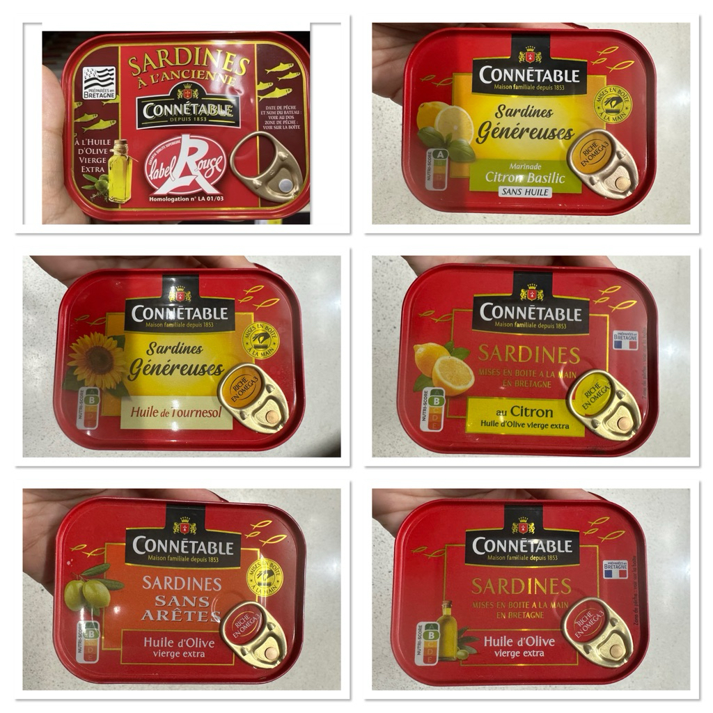 Connetable Sardines In Sunflower Oil 140g. / Connetable Sardines In Extra Virgin Olive Oil