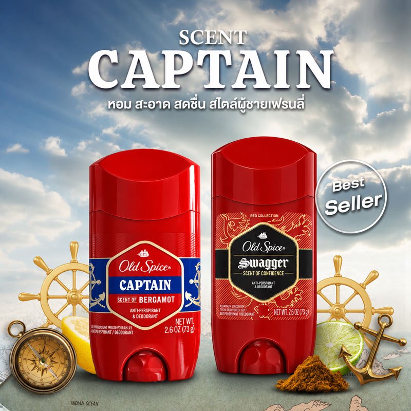 🌺กลิ่นหอม🌺Old Spice สินค้าขายดี โรลออนระงับกลิ่นกาย ปกป้องยาว 72 ชั่วโมง ของแท้100% นำเข้าจากอเมริกา ระงับกลิ่นกาย 85g