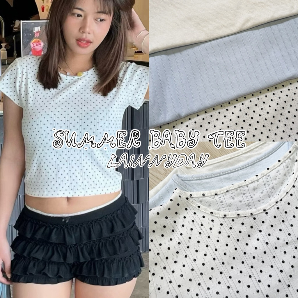 Summer baby tee ผ้าฉลุ มีไซส์ให้เลือก