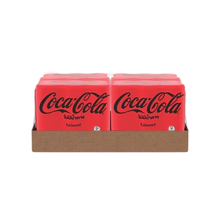 [ส่งในกทม. ปริมณฑลและชลบุรี] โค้ก สูตรไม่มีน้ำตาล 325 มล. 24 กระป๋อง Coke Zero Sugar 325ml Pack24