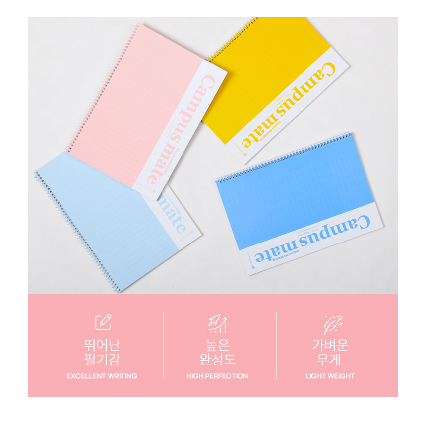 สมุดโน้ตแบบสันห่วง MORNING GLORY รุ่น Campus Mate Ver.2 ขนาด B5 เส้นบรรทัด 7 มม. 27 แผ่น (แพ็ค 12 เล