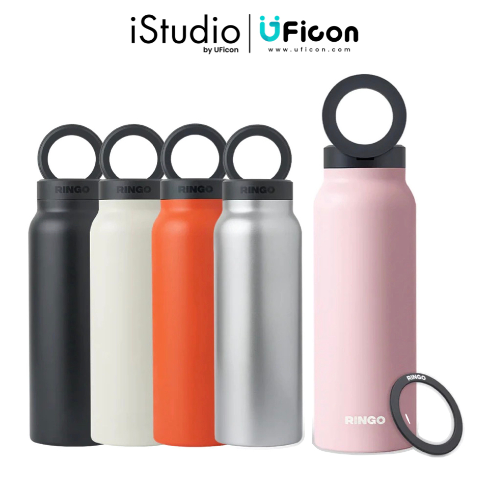 ขวดน้ำอัจฉริยะ Ringo Bottle with Magnetic Phone Mount Lid 710ml ; iStudio by UFicon