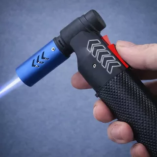 HONEST ไฟแช็กไฟฟู่ 1 หัว เติมแก๊สได้ กันลม เปลวไฟแรง ปรับระดับไฟ จุดซิการ์ ใช้งานกลางแจ้ง แข็งแรง ทนทาน