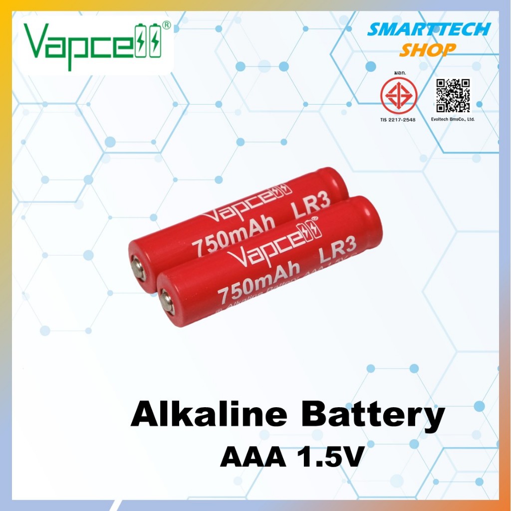 ถ่านอัลคาไลน์ AAA Vapcell 1.5V เป็นถ่าน 3A แบบชาร์จไม่ได้ ถ่านรีโหมด ถ่านนาฬิกา ถ่านของเล่น คุณภาพดี