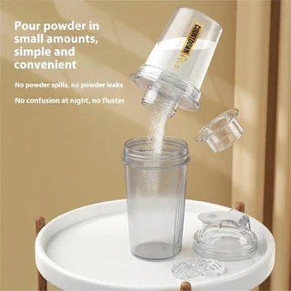 COUNTDOWN PLUS ถ้วยแบ่งเวย์ กระปุกแบ่งผงเวย์โปรตีน สำหรับพกพา 80ml. สะดวก ฝาปิดสนิท ไม่หลุด วัสดุ PP BPA FREE