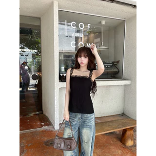 Levenn.bkk • Stella Top เสื้อสายเดี่ยว(เนื้อผ้าบางมากไม่มีซับนะคะ) แต่งลูกไม้ระบายอก หลังเว้า สวย น่ารัก แมทง่าย
