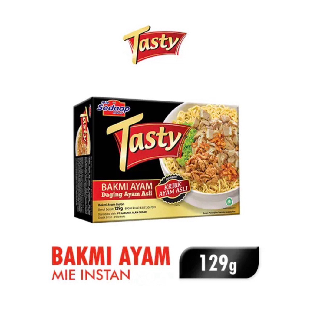 Indonesia Bakmi Ayam Sedaap Tasty 129 gram / Sedaap Tasty Instant Noodles Chicken Noodles