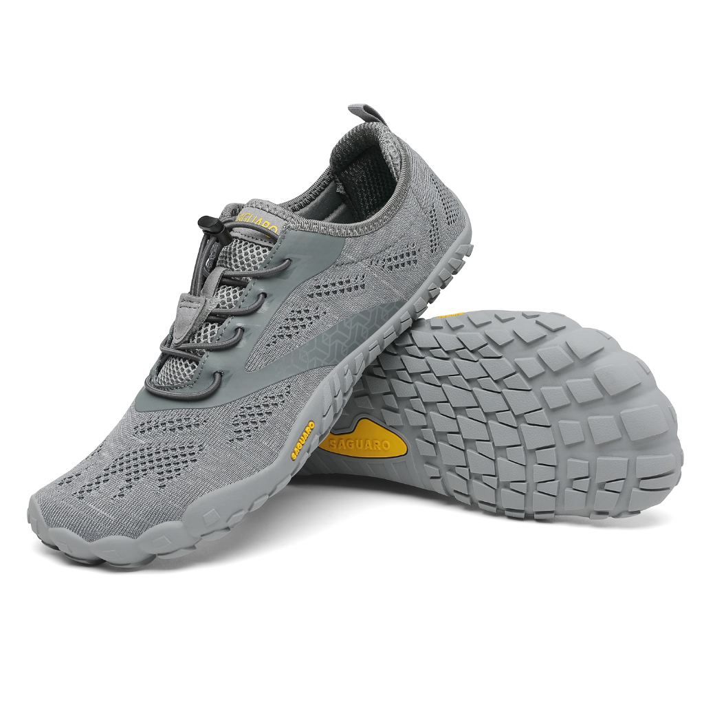 รองเท้ากีฬา​หน้ากว้าง​ Saguaro barefoot shoes เบาและระบายอากาศเยี่ยม Smart I สีเทา