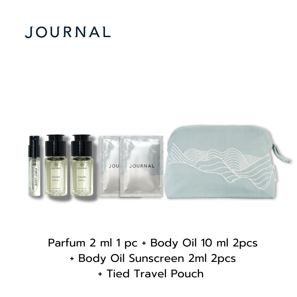 รับฟรี 6 รายการ Parfum 2 ml 1 pc + Body Oil 10 ml 2pcs  + Body Oil Sunscreen 2ml 2pcs  + Petie Pouch 1pc