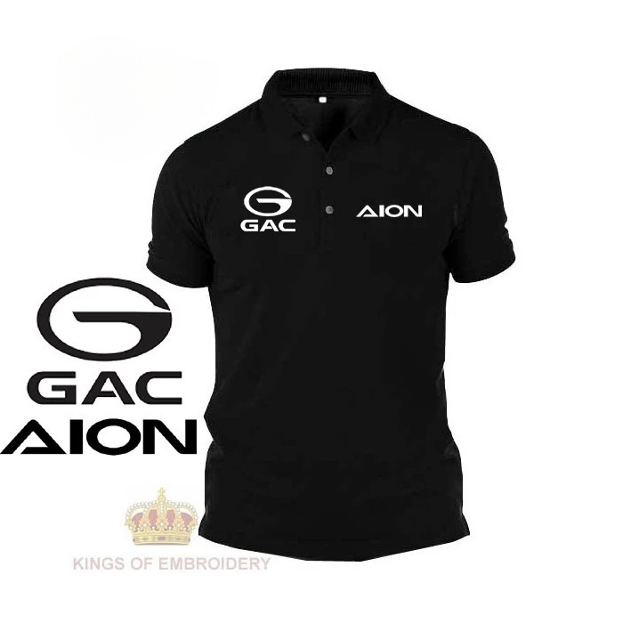 เสื้อโปโลผ้าฝ้ายปักโลโก้ GAC Motor AION สำหรับผู้ชายและผู้หญิง พร้อมส่ง