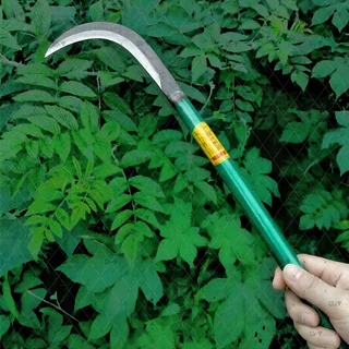 💥จัดส่งที่รวดเร็ว💥เคียวเหล็กแมงกานีส60CM ด้ามยาวเคียวเกี่ยวหญ้า มีดถางหญ้า