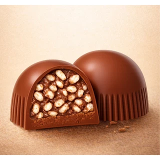 ช็อกโกแลตสอดไส้ข้าวพอง กรุบกรอบอร่อย เคี้ยวเพลิน ขนาด 60 กรัม พร้อมส่ง