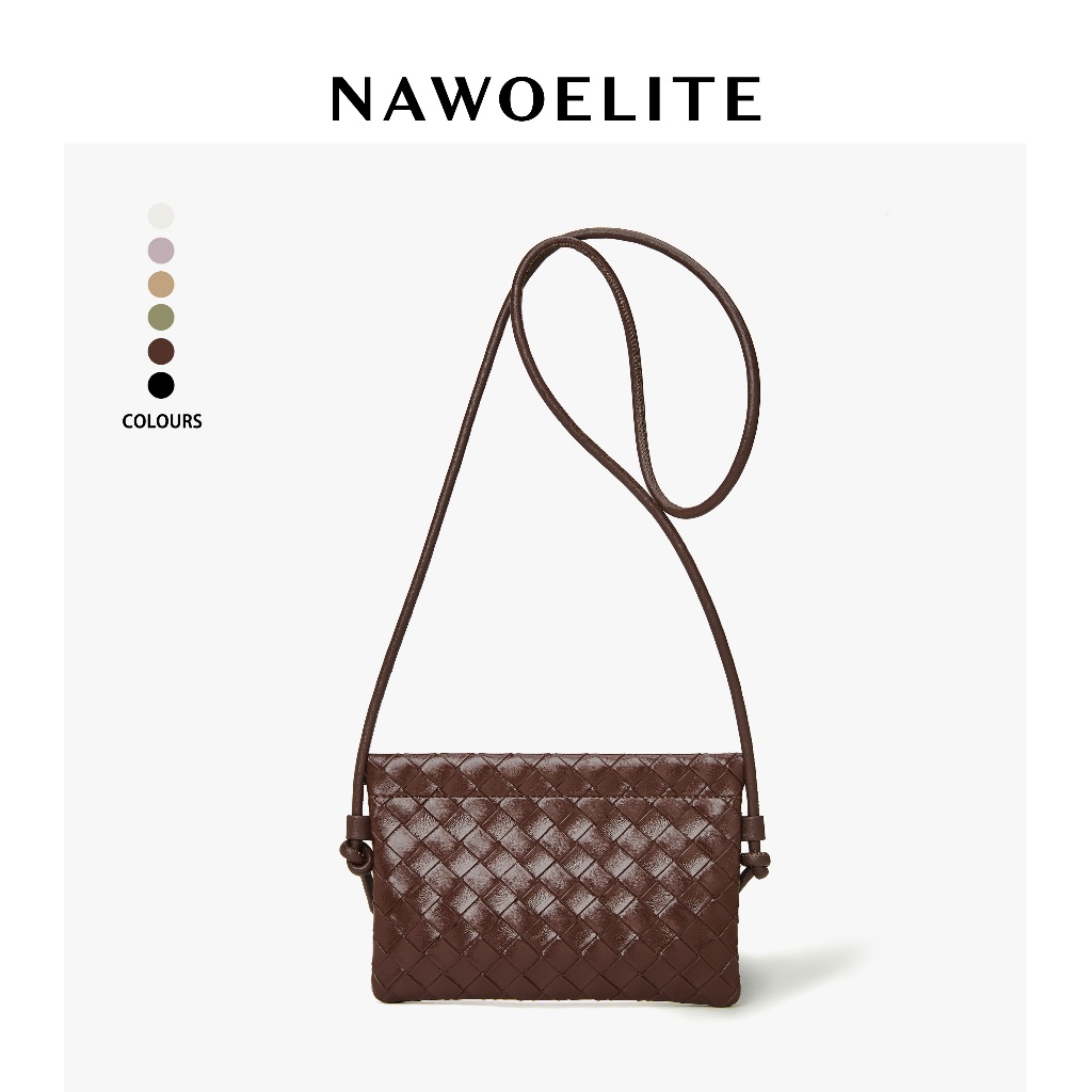 NAWOELITE Macarons Bag กระเป๋าสะพายไหล่สานขนาดเล็กกระเป๋าสะพายข้างใส่มือถือ กระเป๋าสะพายข้างผู้หญิง